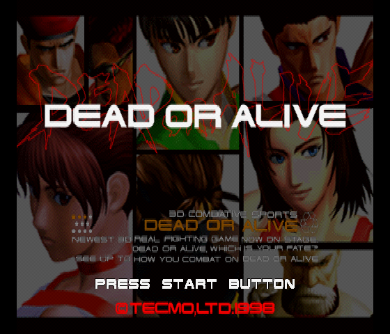 Dead or Alive (Trade Demo) Title Screen